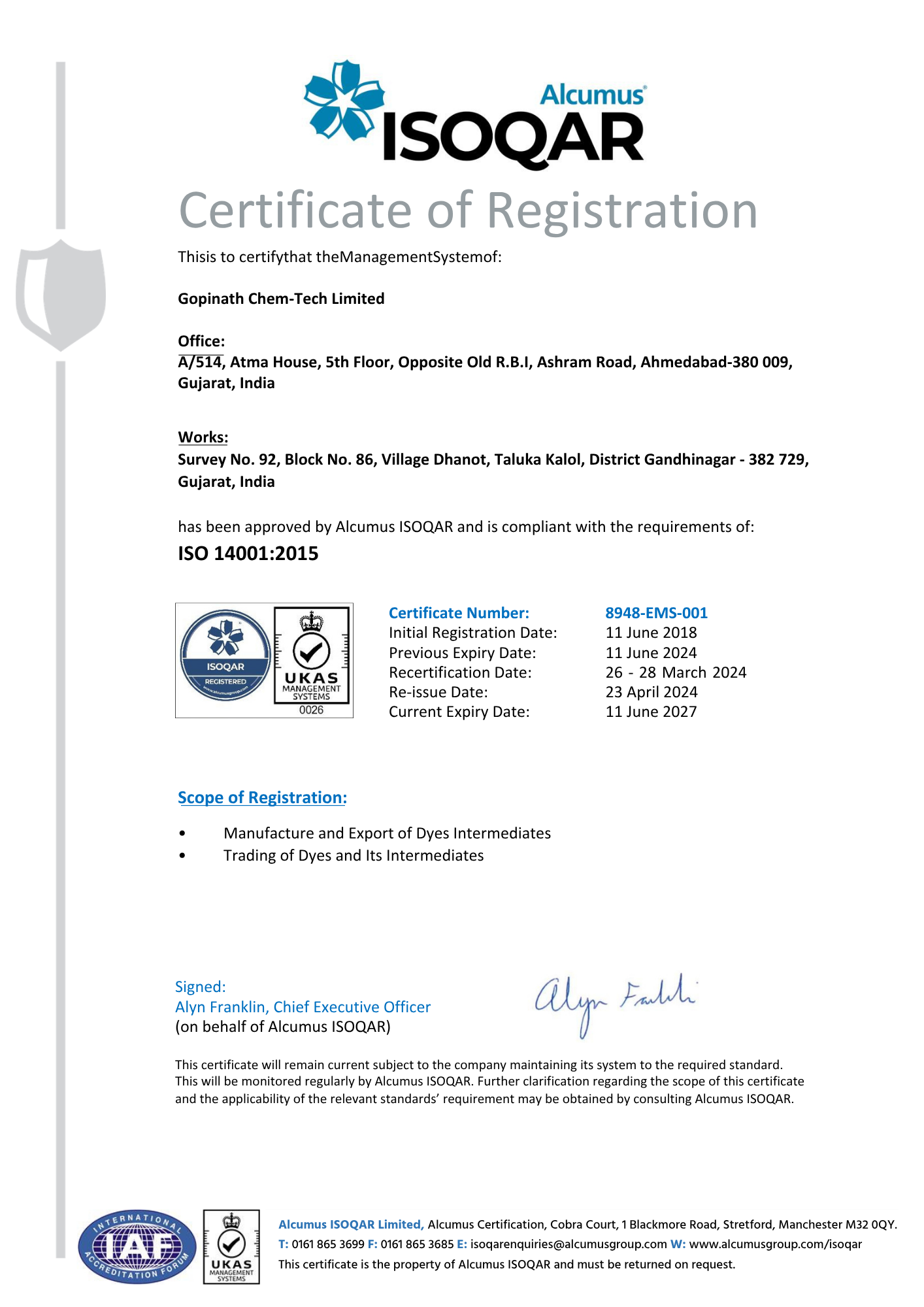 ISO 14001 Certificate_ Till 2027